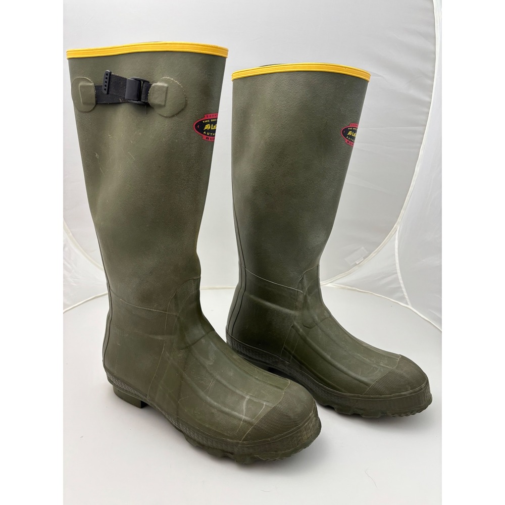 LaCrosse 18 Burly Classic OD Green Rubber Hunting Boots Mens 12 266040